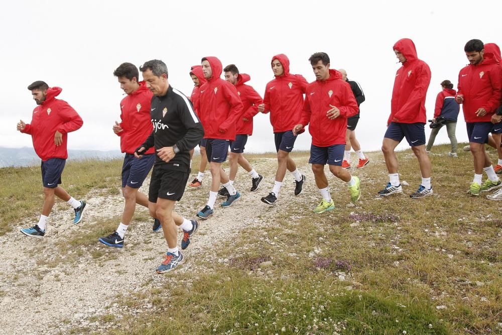 El Sporting entrena en Pajares