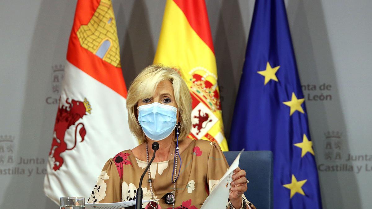 Verónica Casado durante la rueda de prensa de ayer.