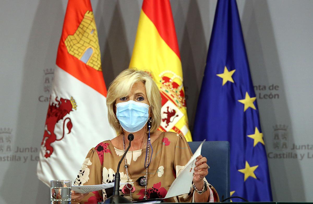 Verónica Casado durante la rueda de prensa de ayer.