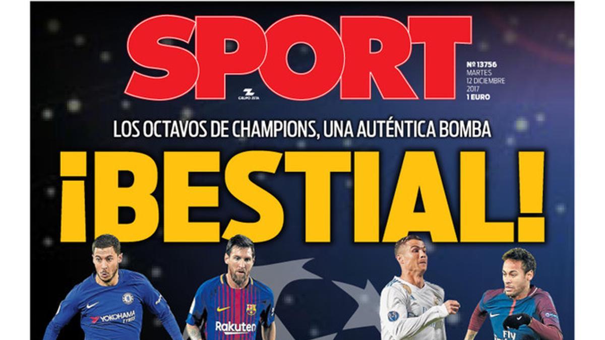 La portada de SPORT de hoy