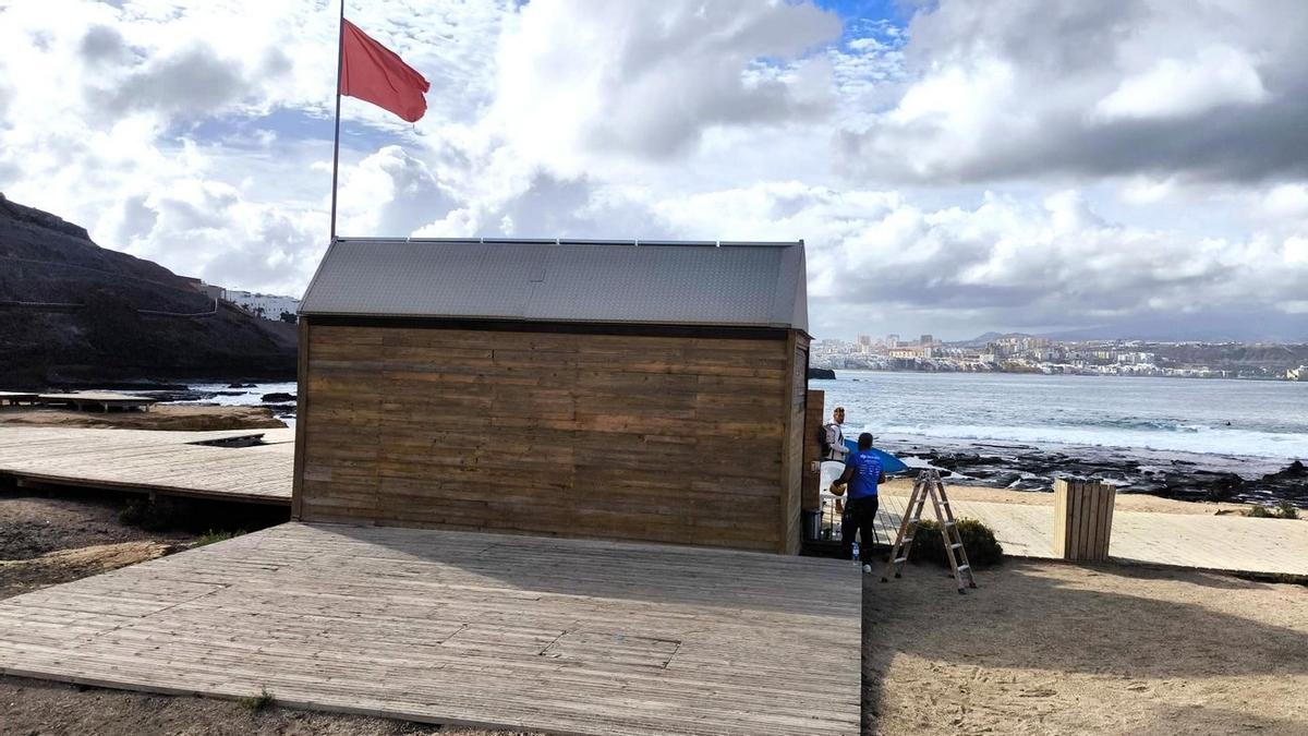 Caseta en la playa del Confital, en Las Palmas de Gran Canaria.