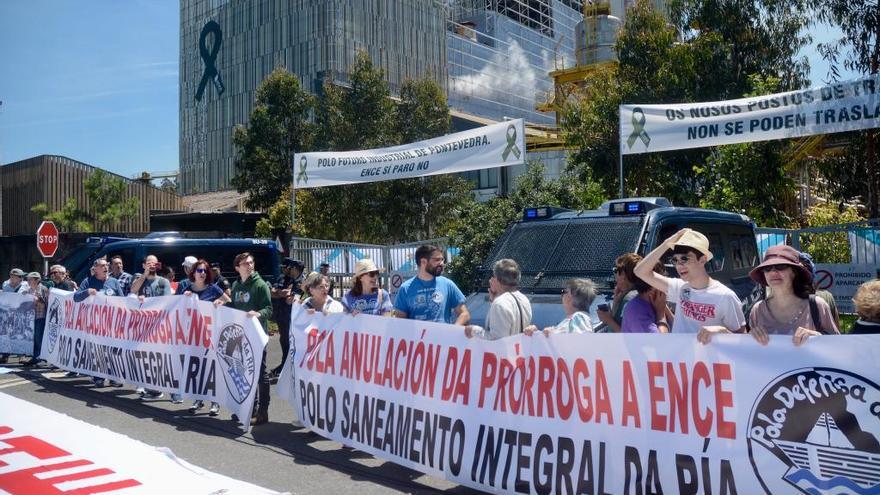 Marcha de la APDR contra la continuidad de Ence, el junio pasado. // R.V.