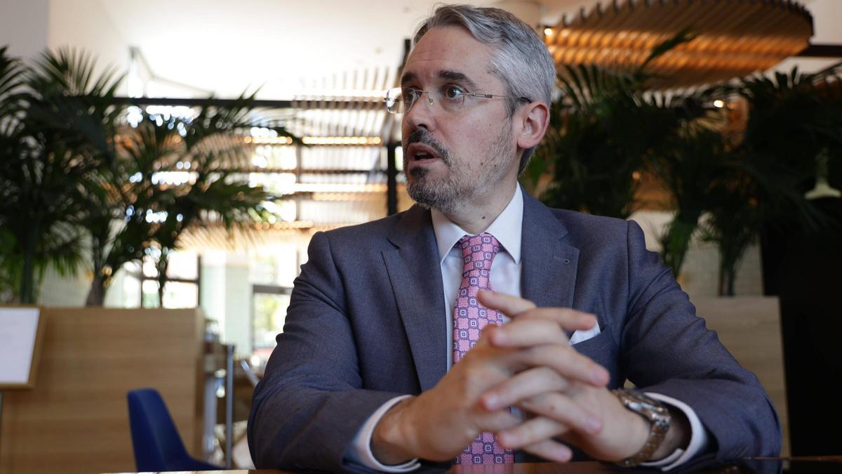 Guillermo Antón, en una entrevista con el Periódico en el Barceló.