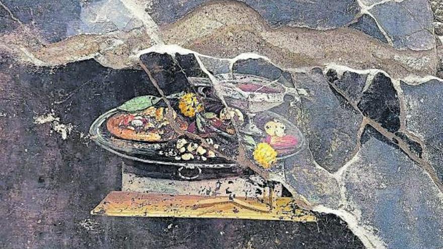 Pompeya desvela un fresco de unos 2.000 años con un ‘antepasado’ de la pizza