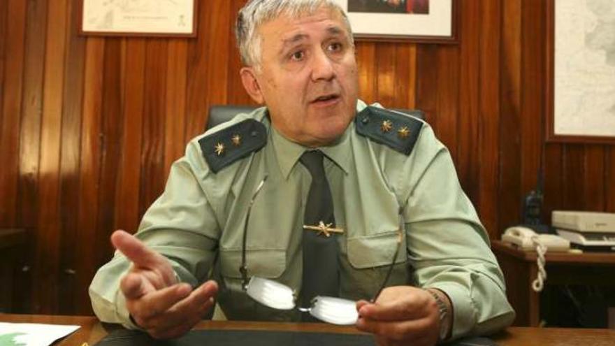 Antonio Lázaro en una imagen de su etapa de jefe de la Comandancia de Albacete.