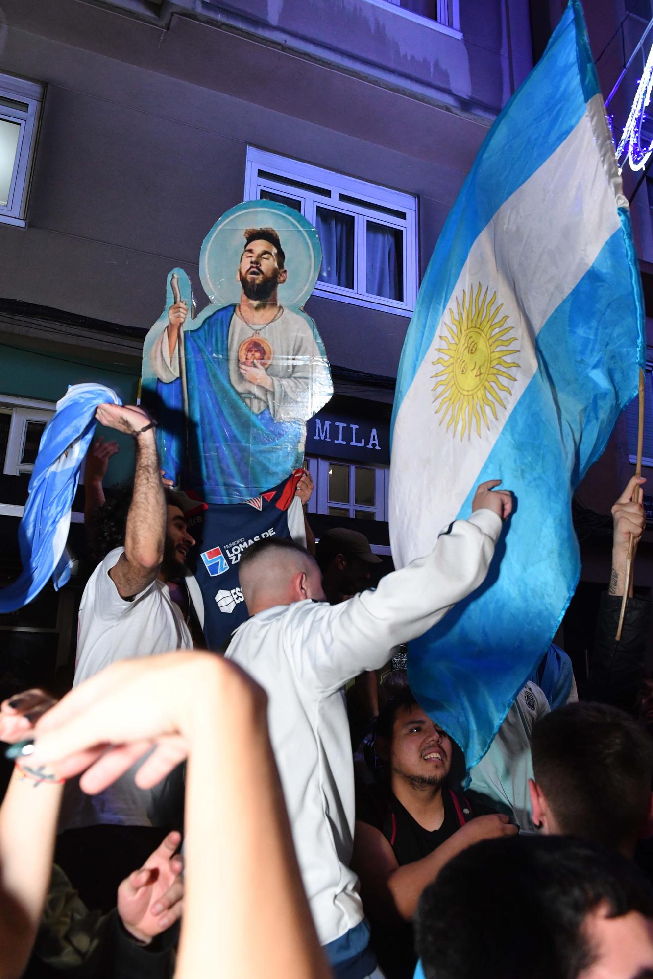 A Coruña celebra la victoria de Argentina en el Mundial