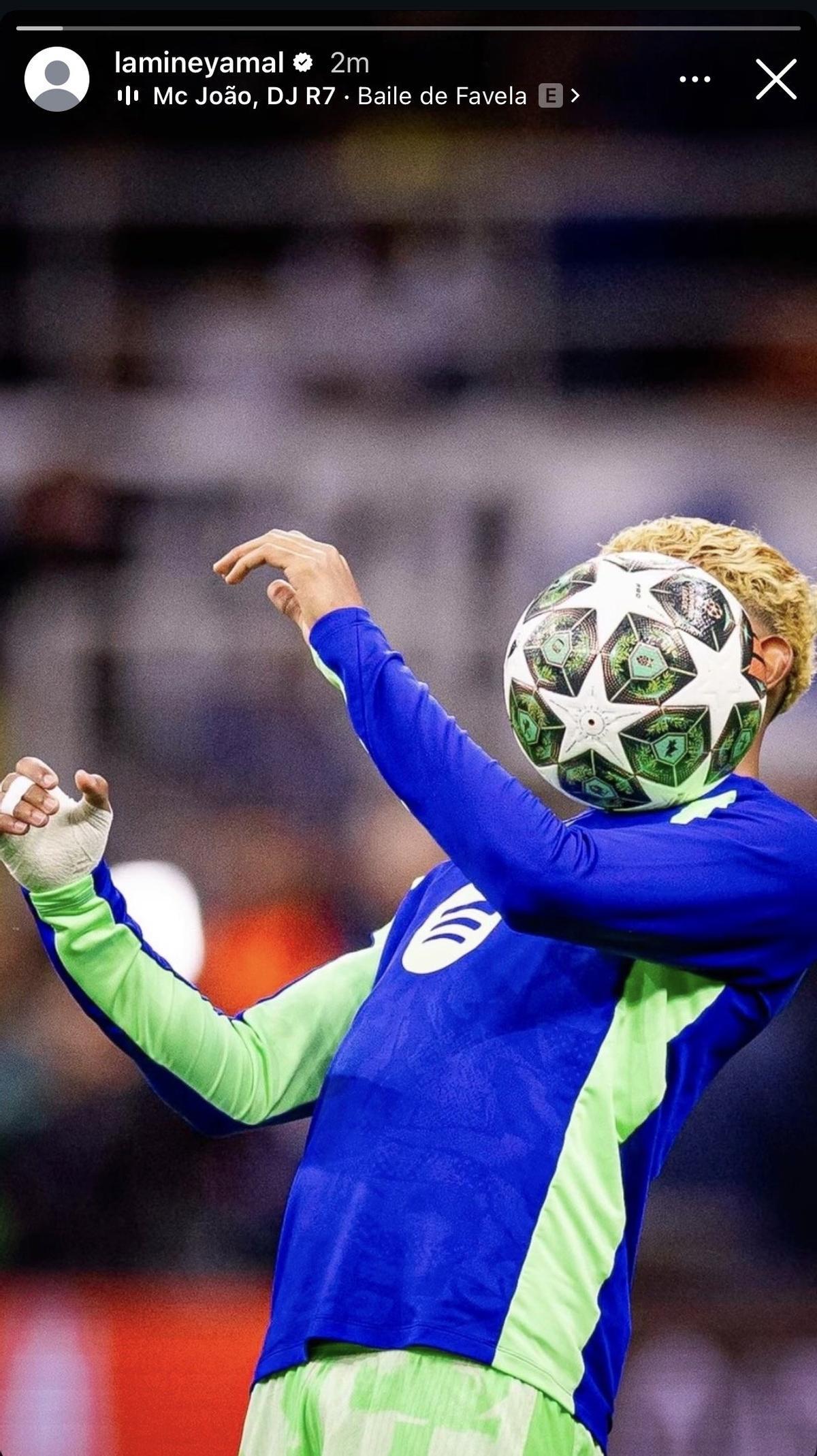 La imagen publicada en el Instagram de Lamine Yamal