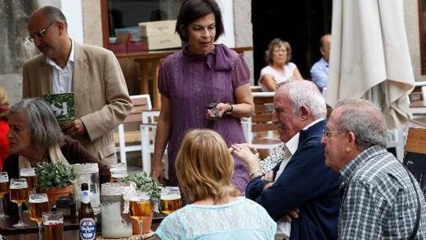 Losada y Galovart, en Plaza Compostela. // R.G.