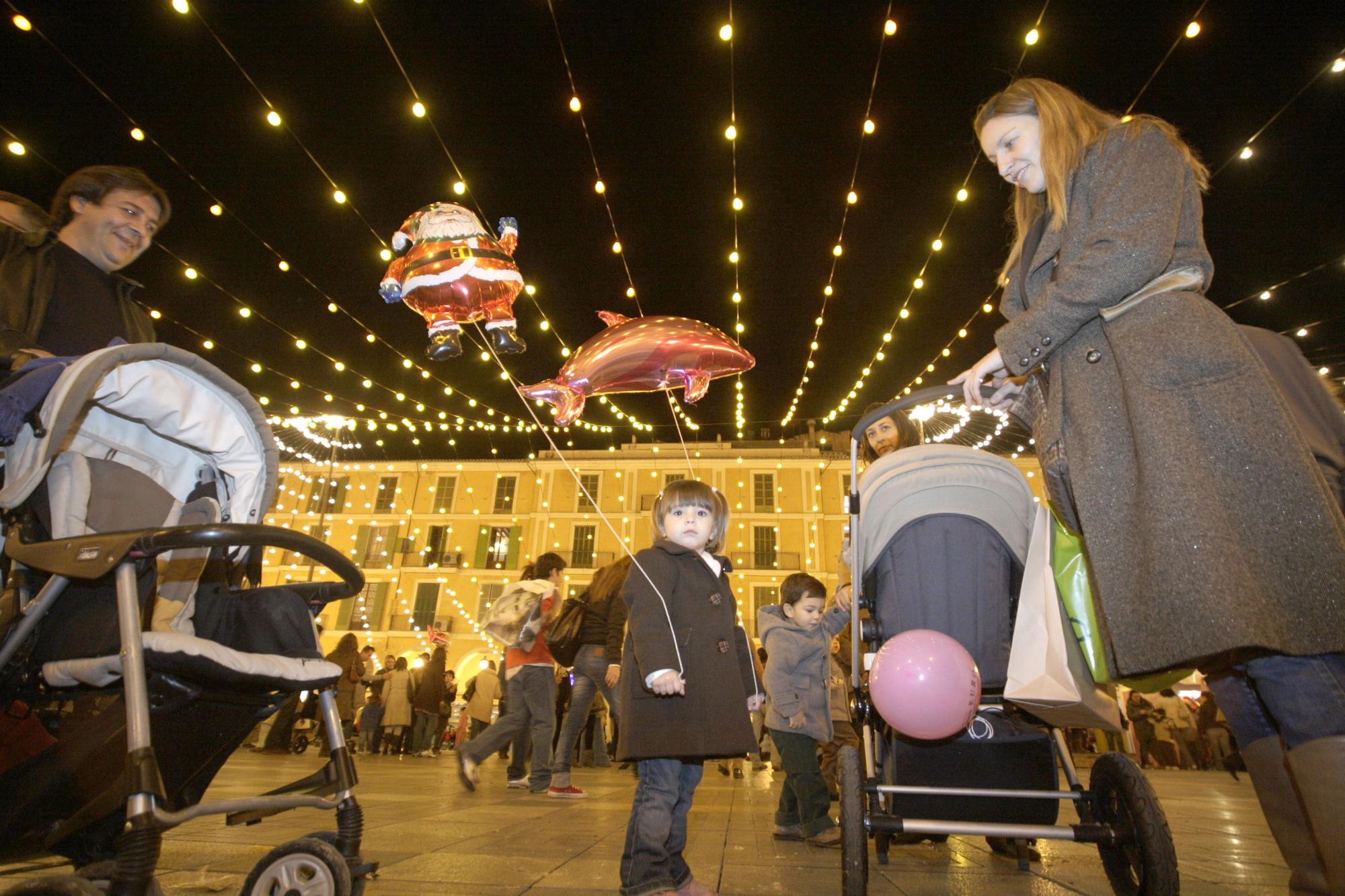 Así eran antes la luces de Navidad de Palma