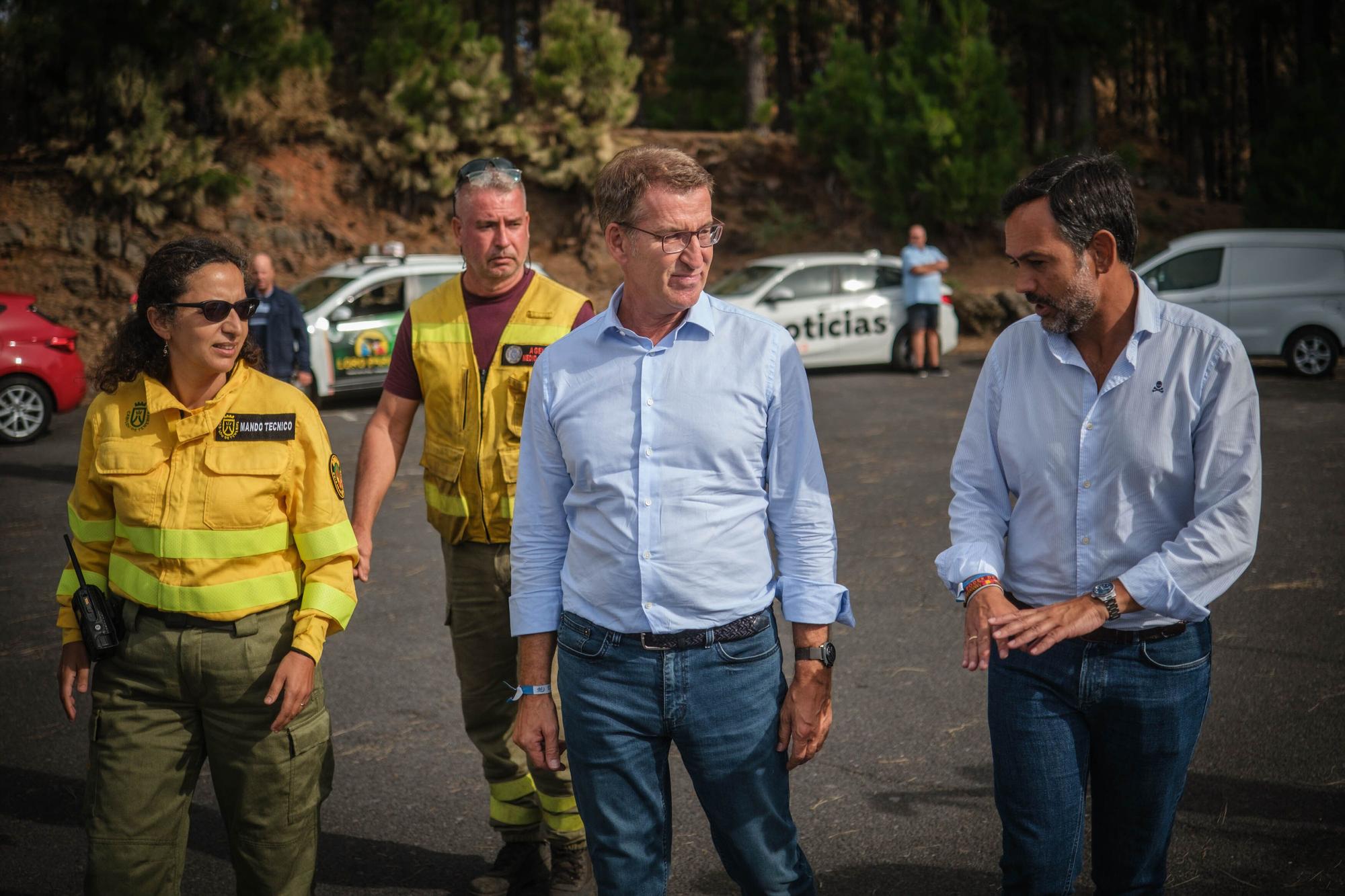 Visita de Núñez Feijóo al incendio de Tenerife