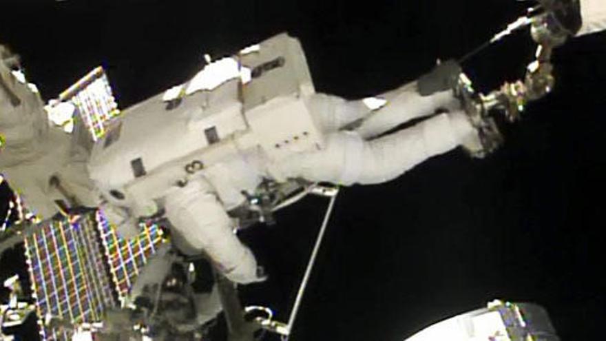 Imagen de la NASA del astronauta italiano Luca Parmitano.