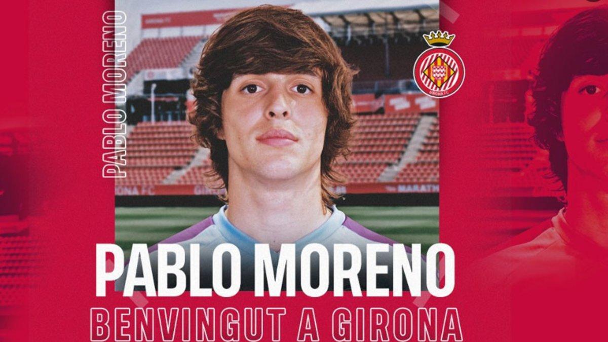 Pablo Moreno ya llevaba unos días entrenando con el Girona