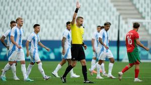 Argentina perdióa nte Marruecos en un partido repleto de polémicas