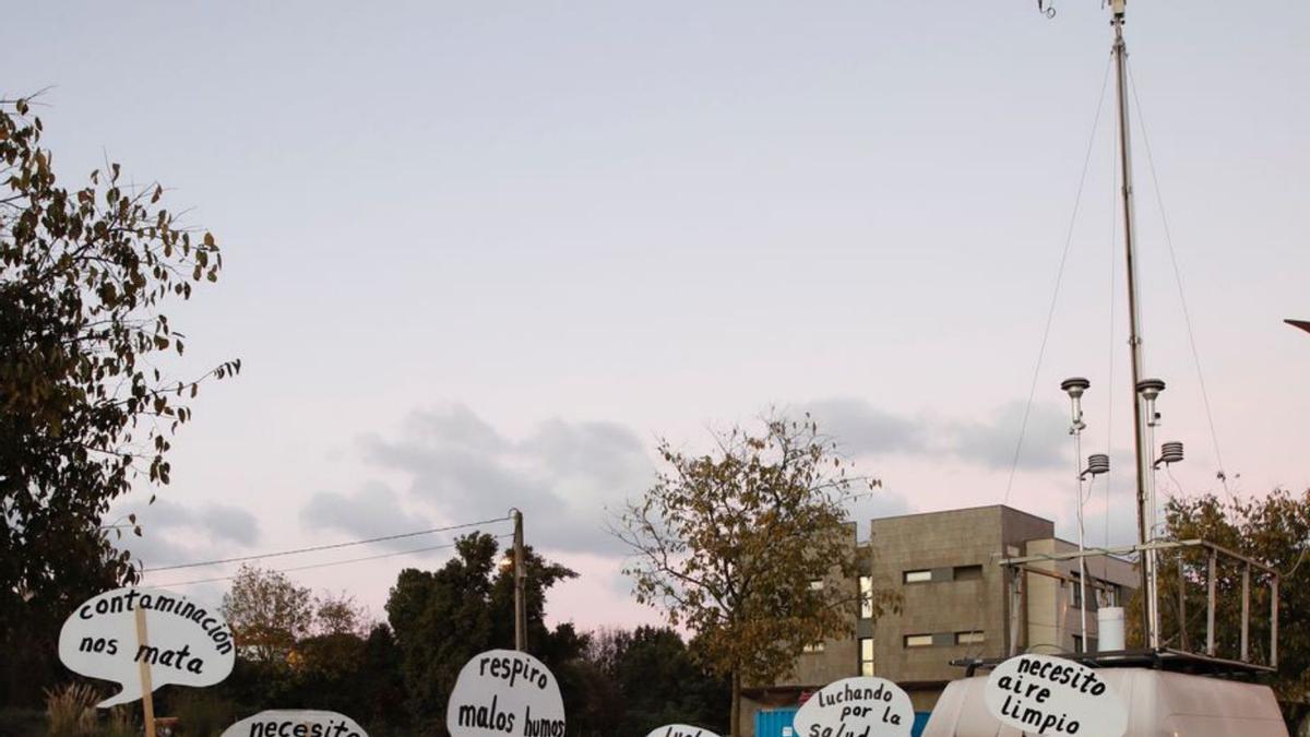 Protesta en El Lauredal por la contaminación | ÁNGEL GONZÁLEZ