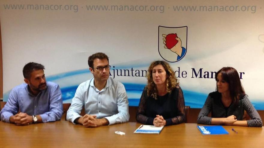 J. Marc Tur; Miquel Oliver; Amanda Fernández y Sílvia Casanovas, ayer.