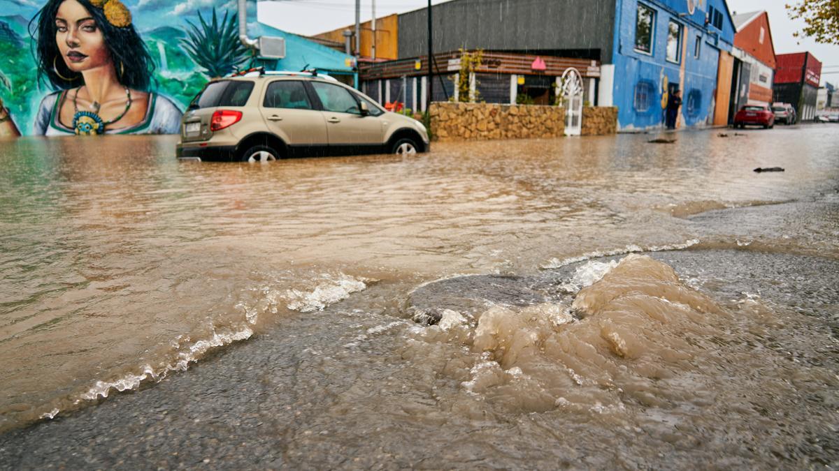 Lluvias que provocaron inundaciones en Cáceres.