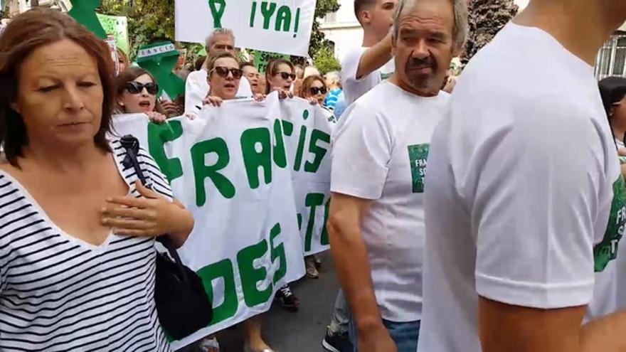 Manifestación de los familiares de la extremeña desaparecida Francisca Cadenas