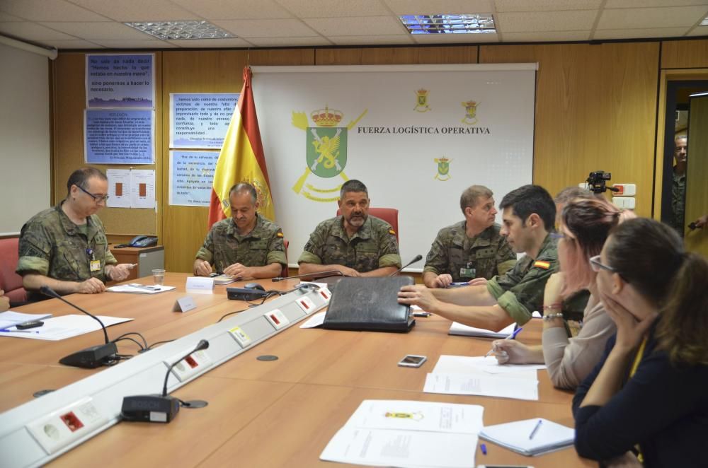 Videoconferencia en el Palacio de Capitanía con militares desplazados a Líbano, Irak, Mali y Turquía
