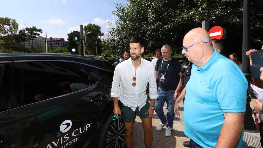 Las primeras horas de Djokovic en València