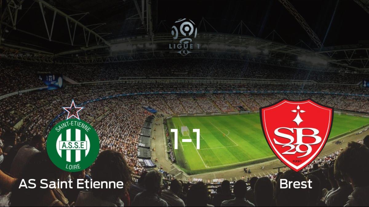 El AS Saint Etienne y el Brest empatan (1-1)