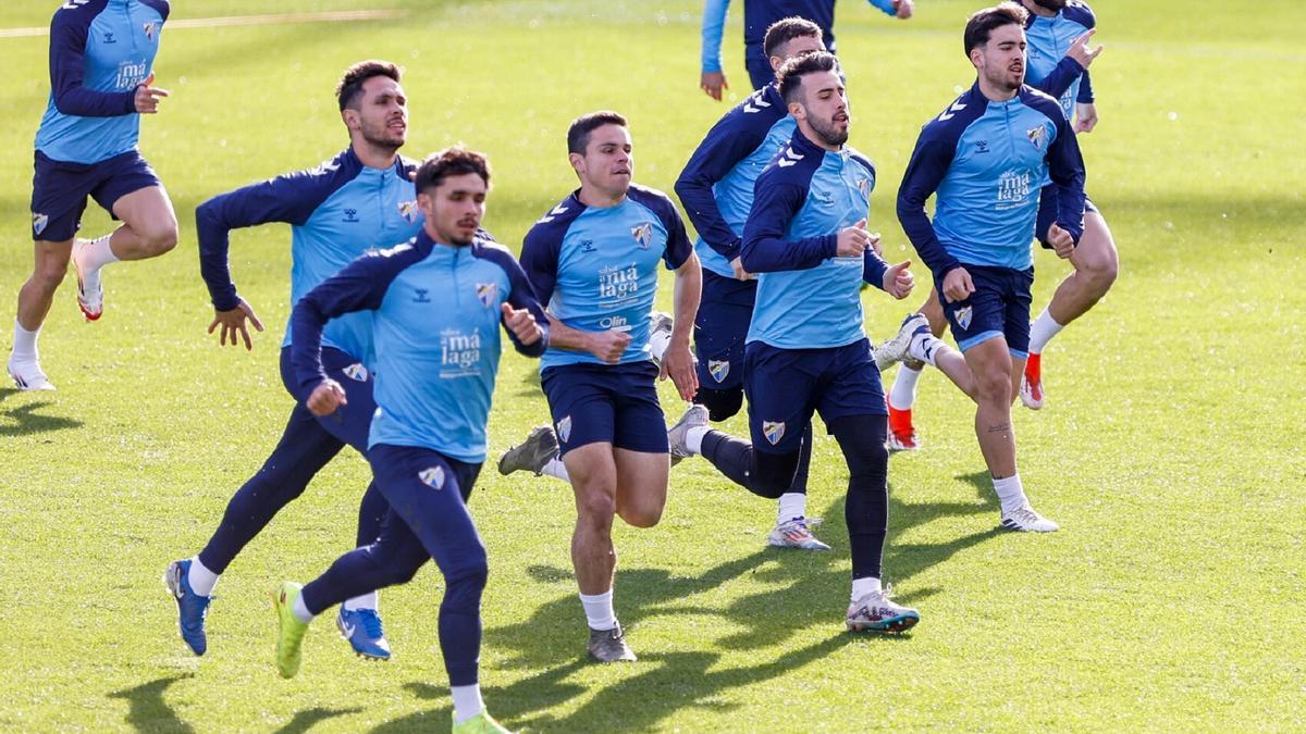 Imagen de un entrenamiento del Málaga CF.