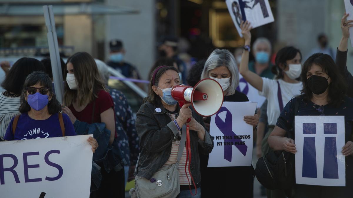 Protesta contra la violencia machista en Madrid