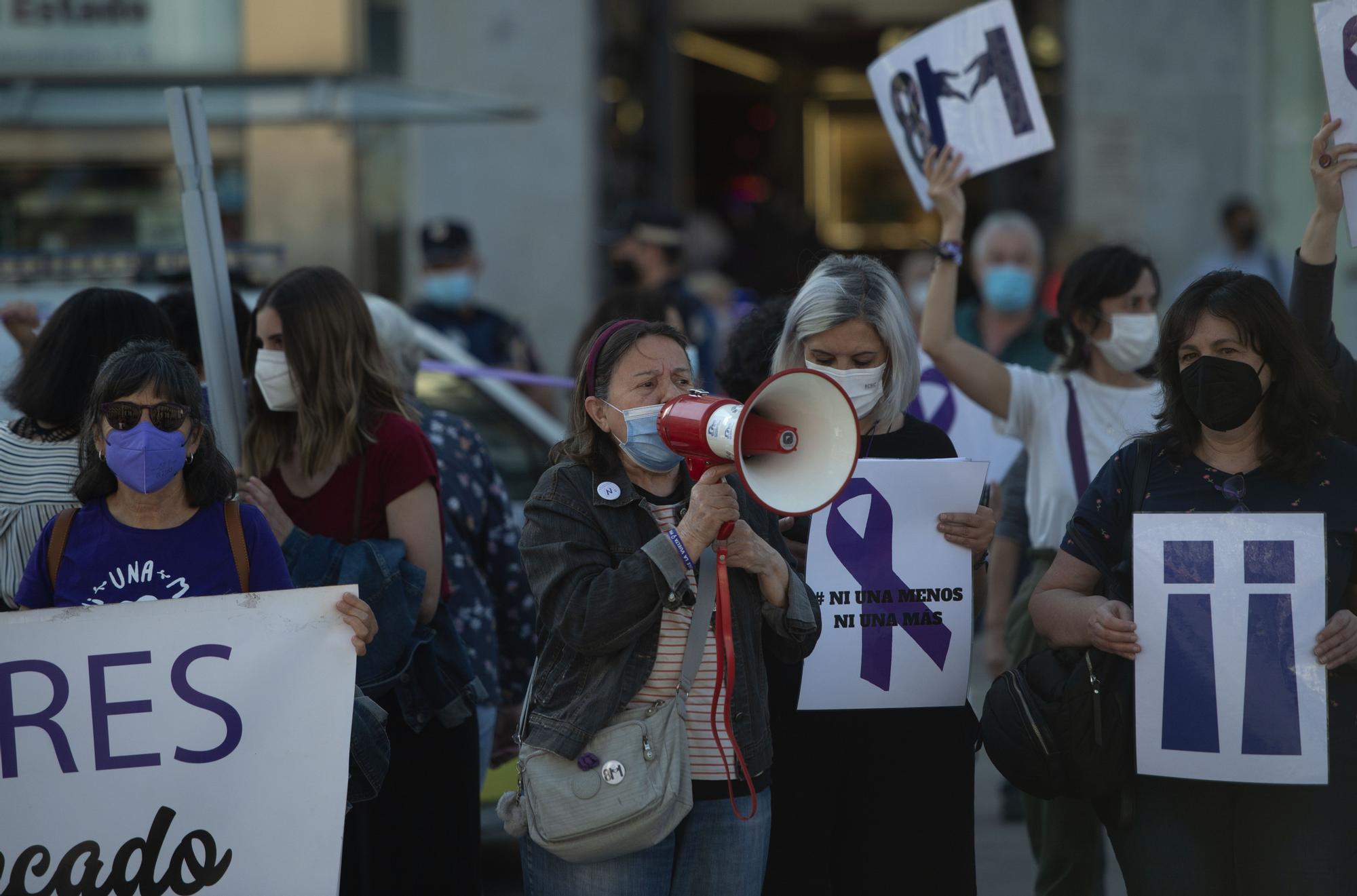 Protesta contra la violencia machista en Madrid