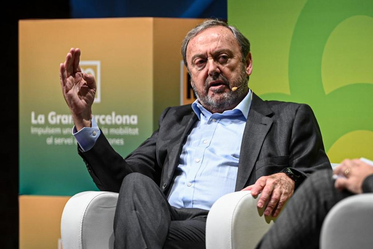 El presidente del RACC, Josep Mateu, en la conferencia sobre la movilidad en la Gran Barcelona