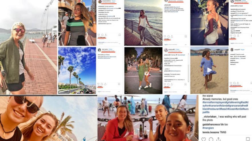 Las tenistas de los torneos ITF inundan Instagram de imágenes de Las Palmas de Gran Canaria