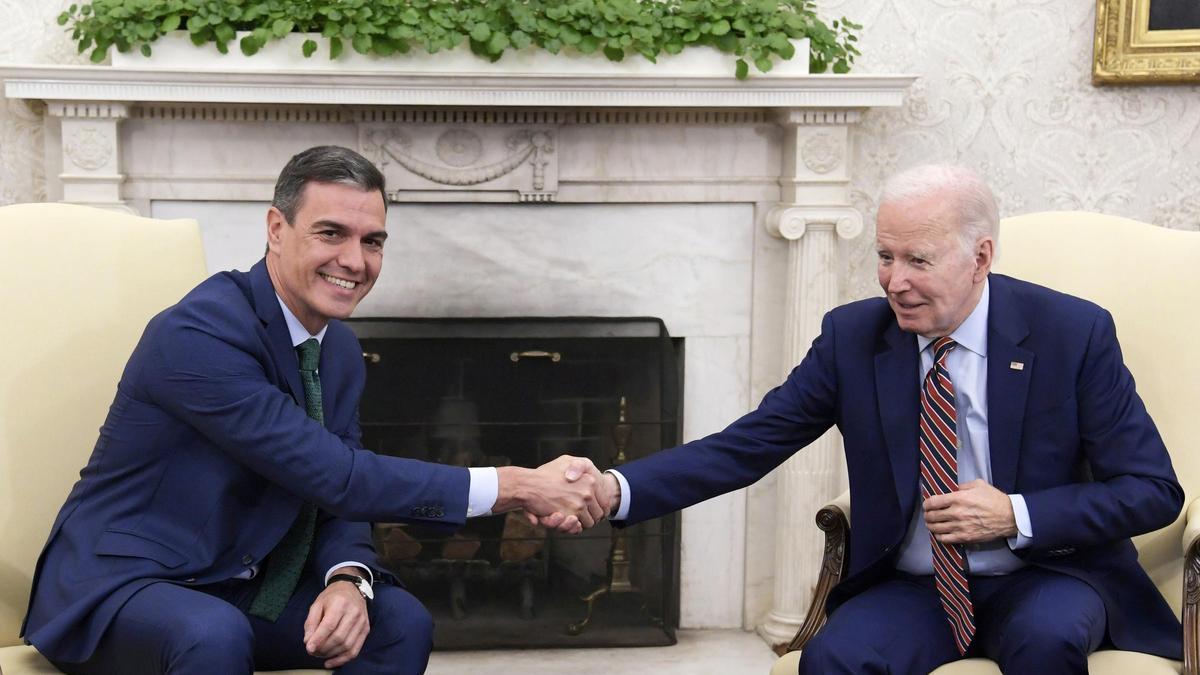 Pedro Sánchez y Joe Biden.