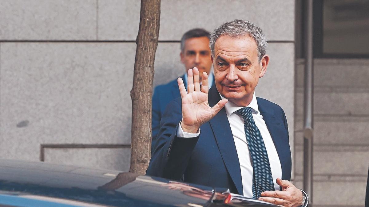 José Luis Rodríguez Zapatero, a su llegada a la Audiencia Nacional.