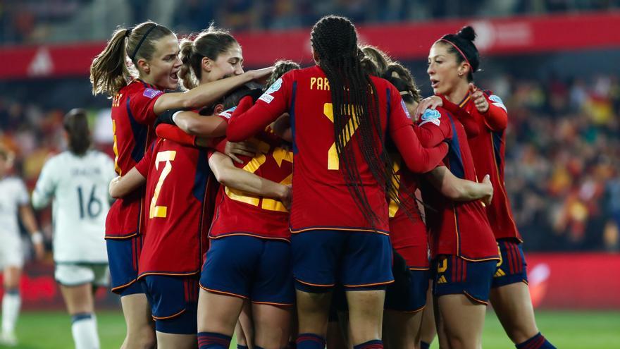 Celebración de la selección femenina de futbol.