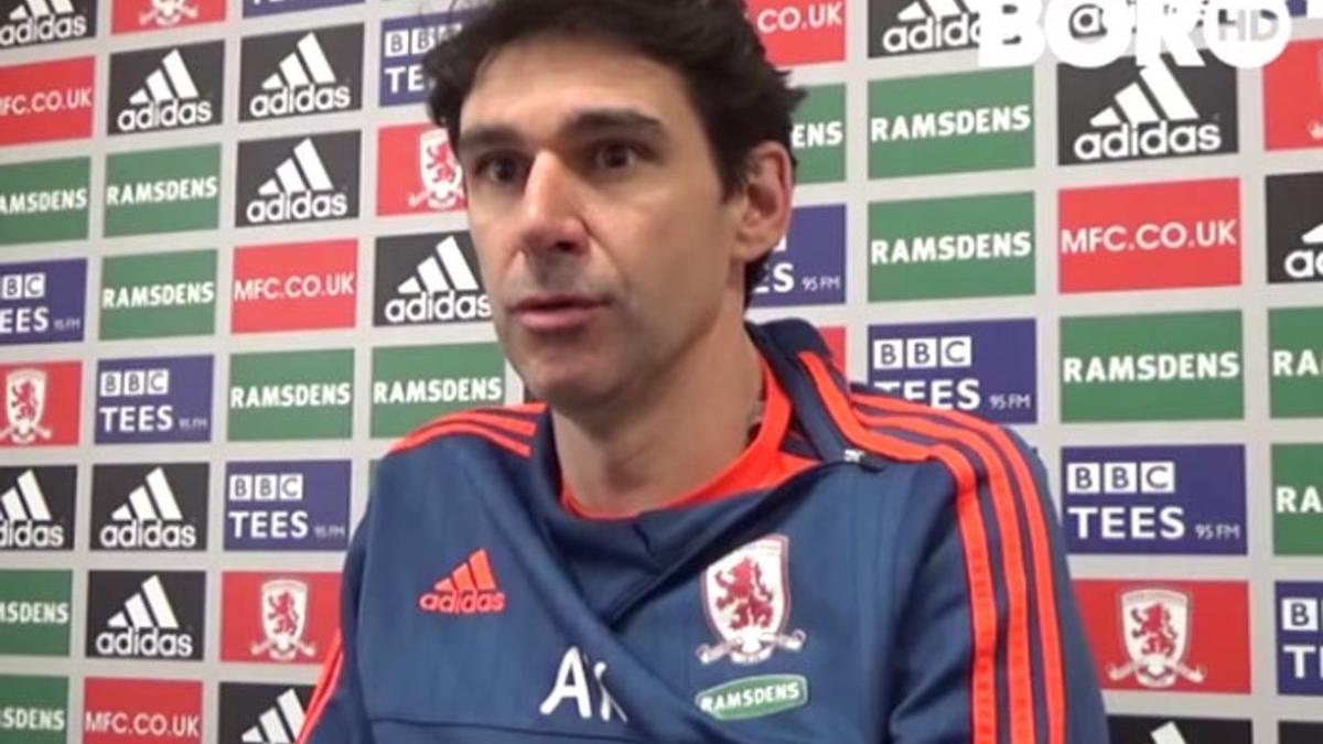 Karanka, durante su rueda de prensa de este martes