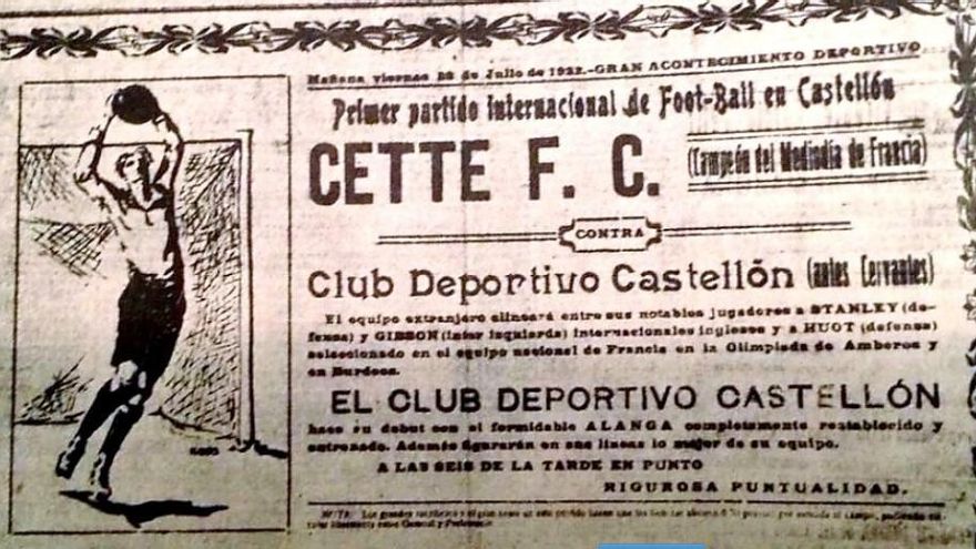 Una entrada histórica: la del primer partido del Castellón ante el Cette FC.