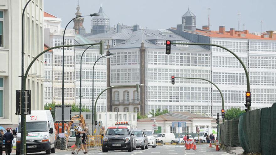 Cortes de circulación por las obras de la Marina.