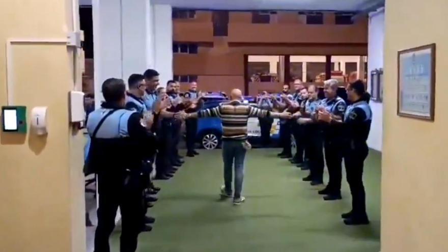 Jubilación del agente Bermúdez, policía local de Las Palmas de Gran Canaria