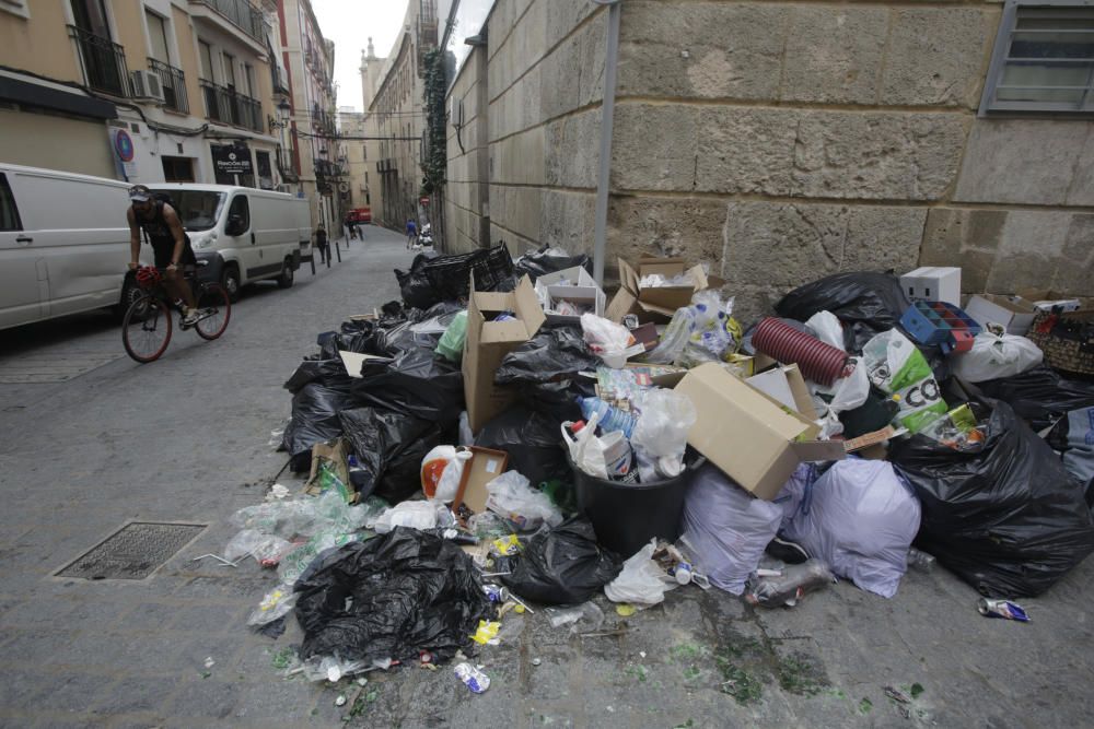 Basura en las calles de Alicante