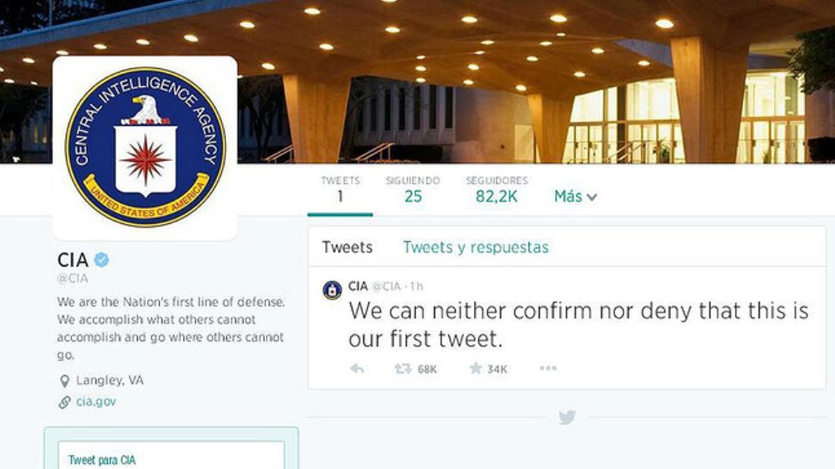 La CIA tira de ironía en su estreno en Twitter