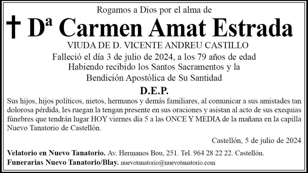 Dª Carmen Amat Estrada