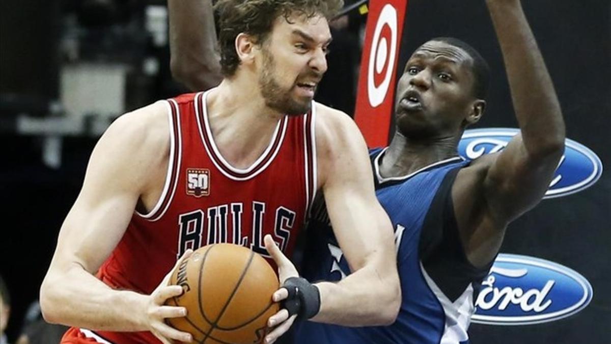 Pau Gasol, durante su último partido en la NBA