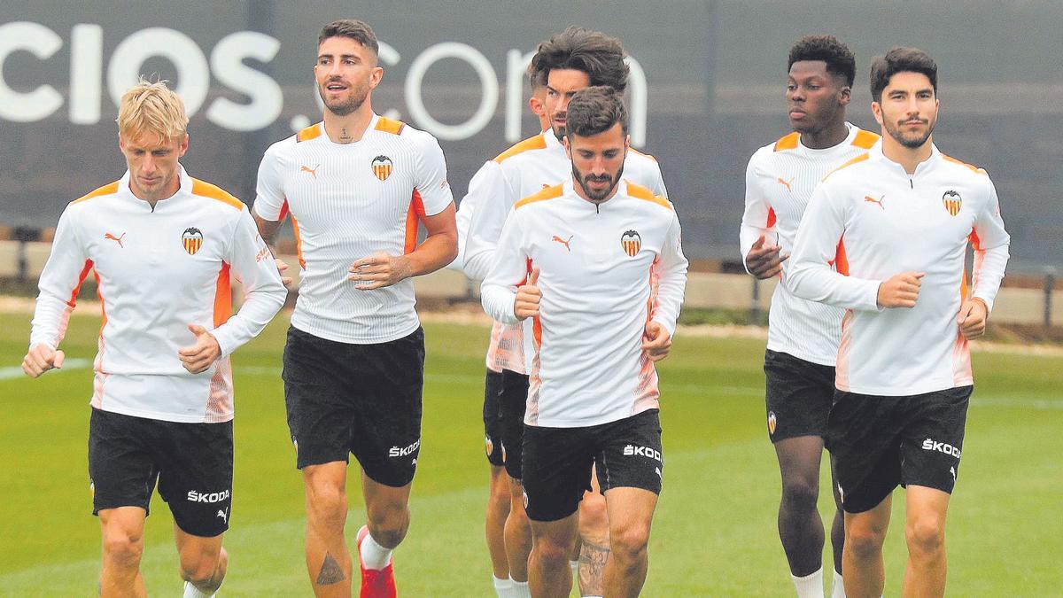 Soler en el último entrenamiento antes del partido