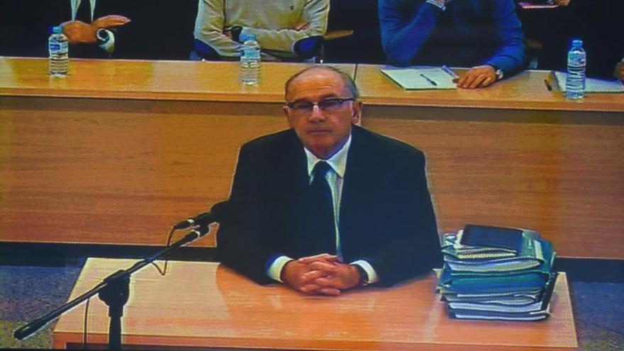 Rodrigo Rato, durante su declaración en el juicio por la salida a bolsa de Bankia