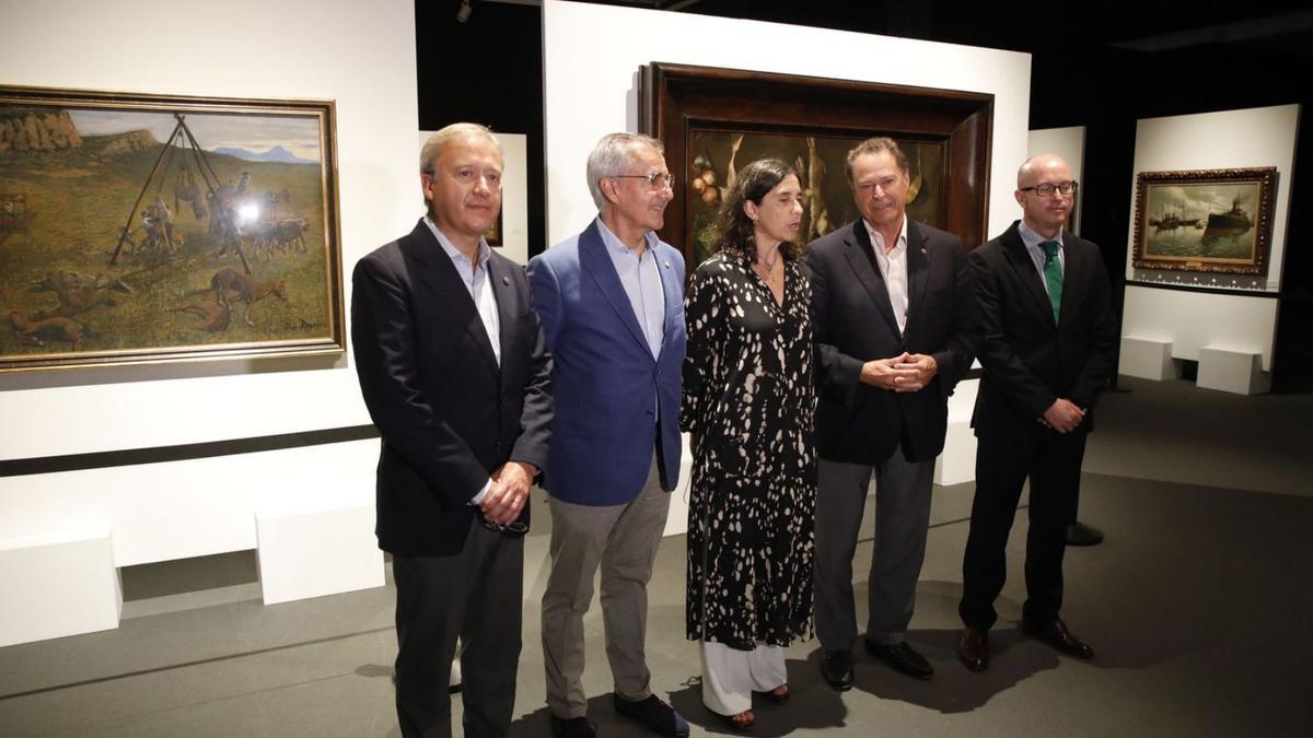 De izquierda a derecha, Álvaro Alonso, Carlos Siñeriz, Ana Echenique, Félix Baragaño y José Marcos, ayer en la presentación. | Ángel González