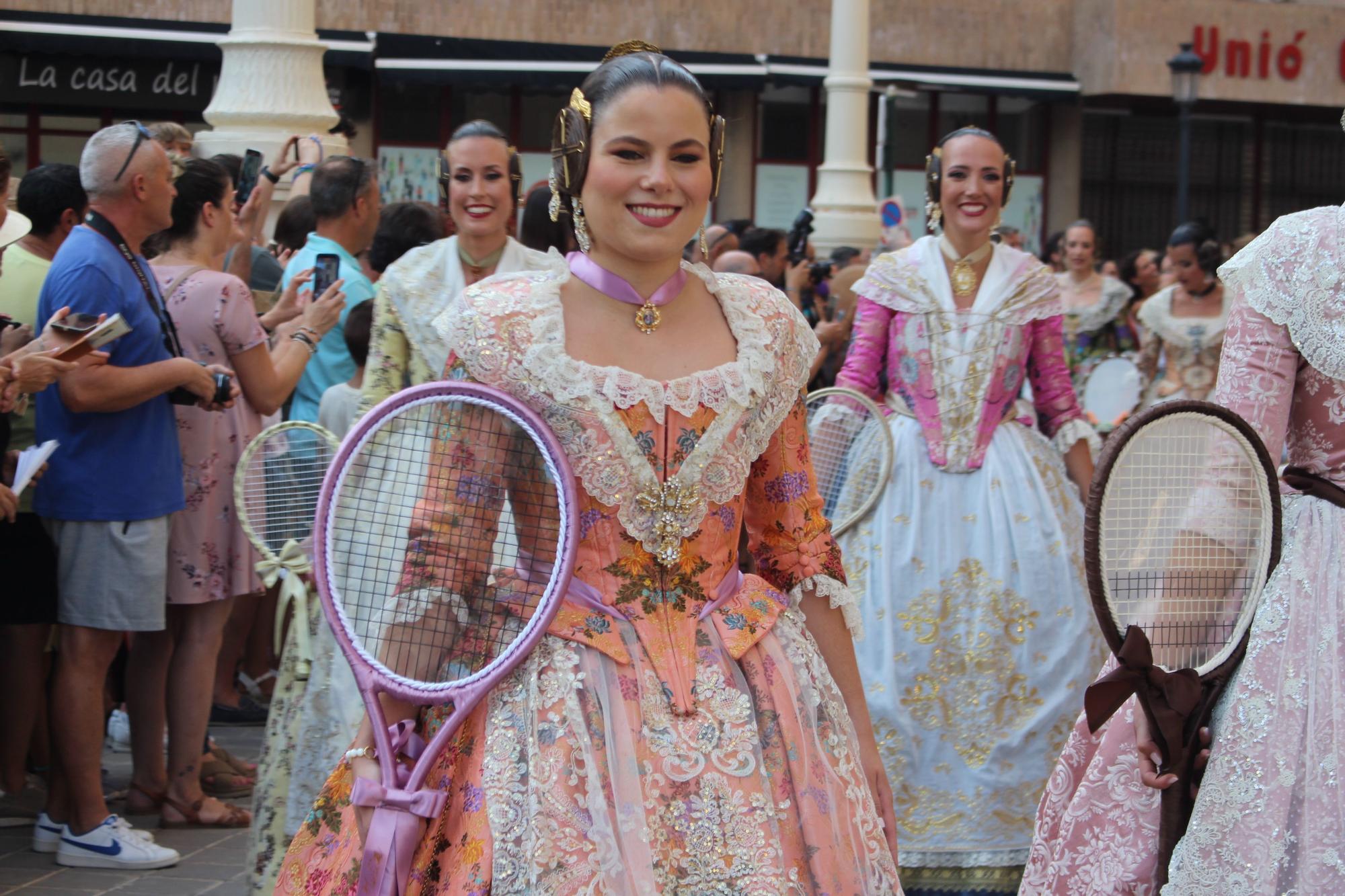 Las candidatas a falleras mayores de València, en la Batalla de Flores