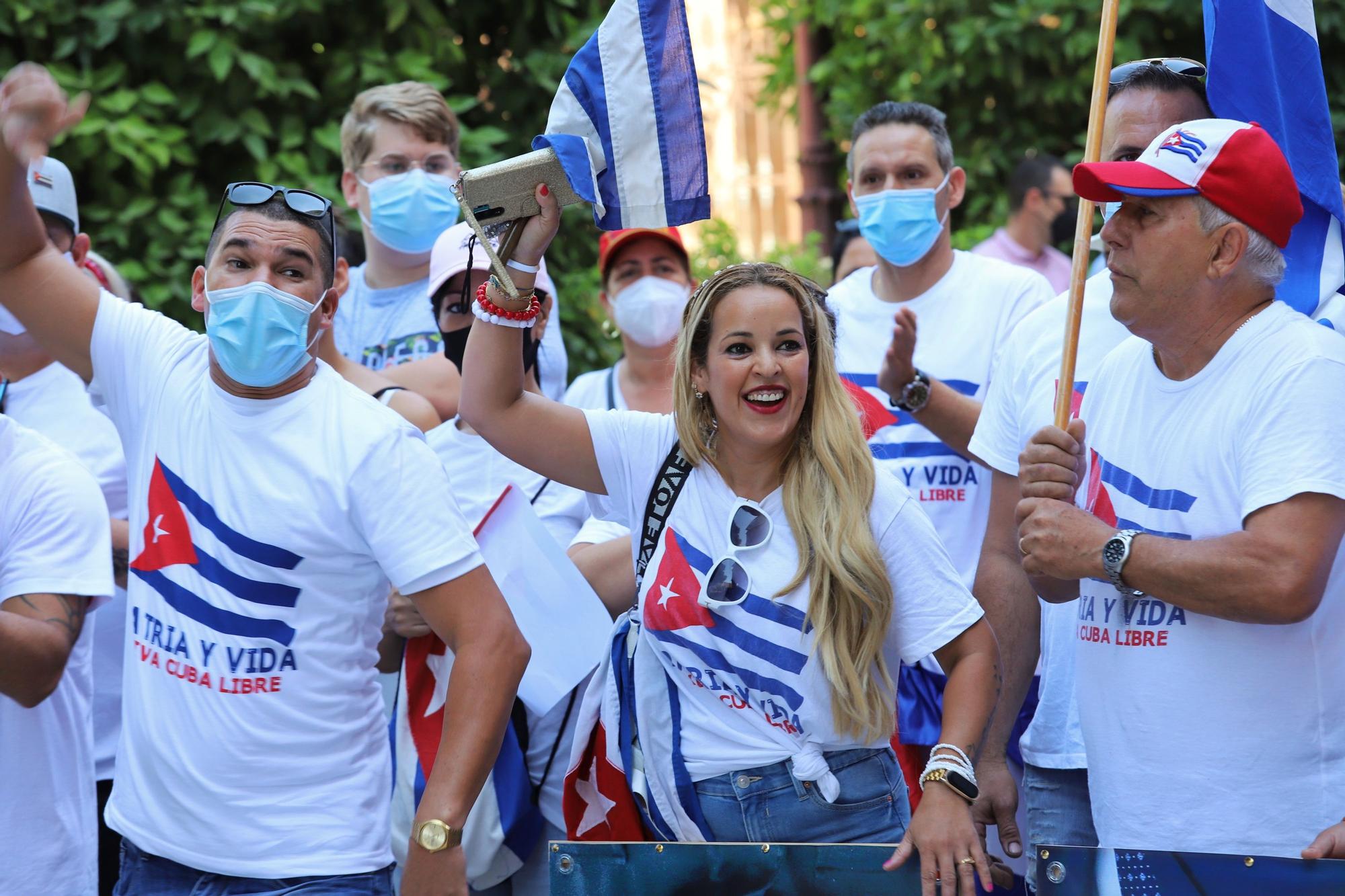 Manifestación de cubanos en Murcia