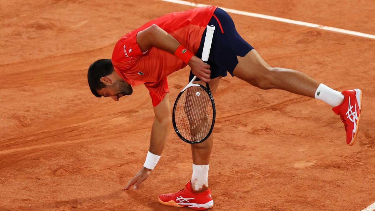 Djokovic, en su anterior partido en Roland Garros.