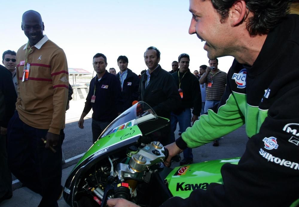 Michael Jordan en su visita a Cheste MotoGP