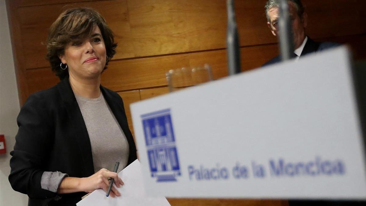 Comparecencia de la vicepresidenta del Gobierno, Soraya Sáenz de Santamaría.