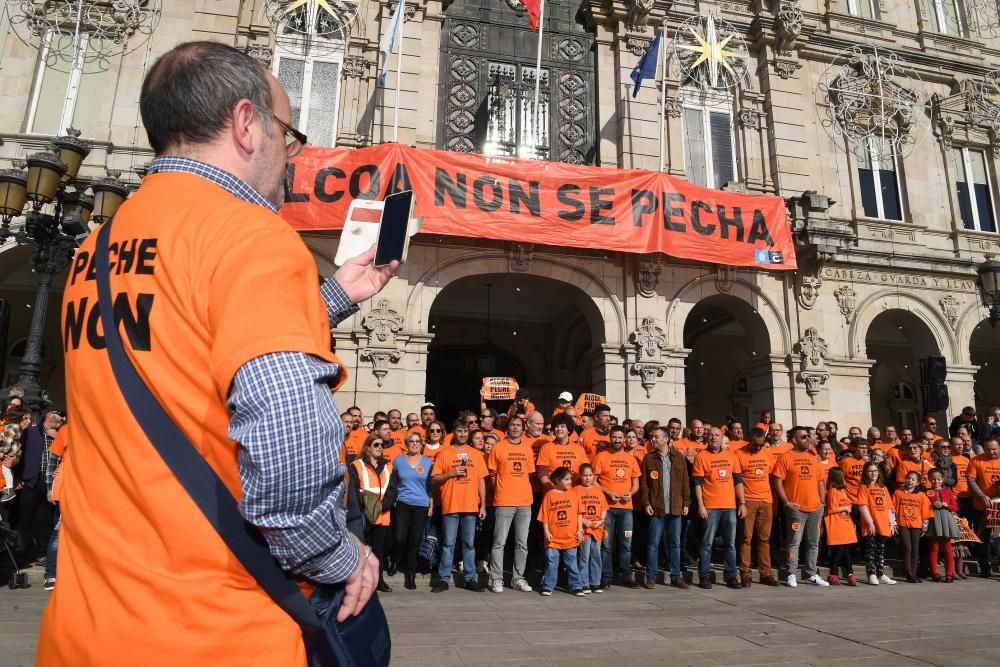 Concentración contra el cierre de Alcoa