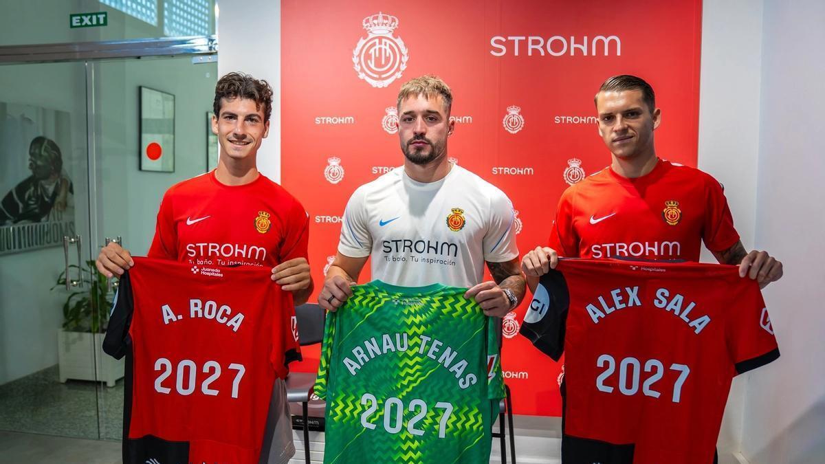 Antoniu Roca, Arnau Tenas y Alex Sala, en su presentación en el Strohm Showroom.